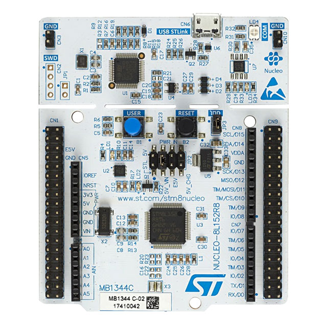 NUCLEO-8L152R8 STMicroelectronics  Cartes d'évaluation - Embarquées - MCU DSP